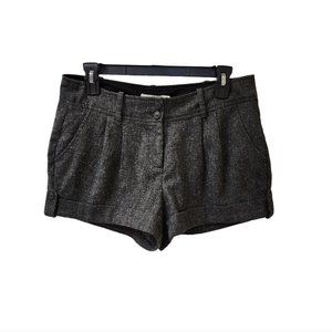 Have & Have Grey Cuffed Dressy Pleated Shorts Medium